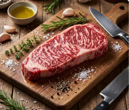 Marmoleo de carne Wagyu